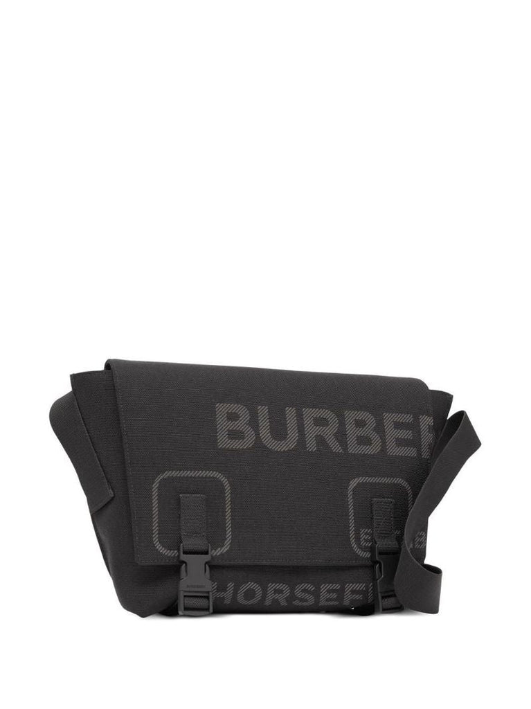 Black Horseferry Print Small Messenger Bag