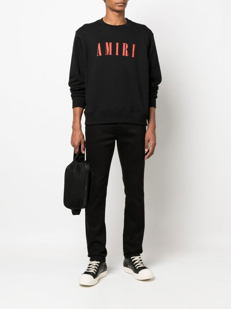 Black Core Logo Cotton Sweatshirt