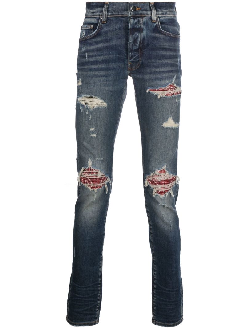 Blue Mx1 Bandana Skinny Jeans