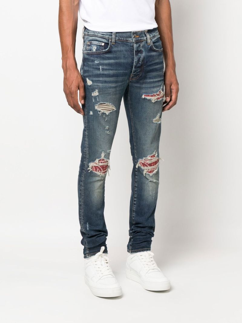Blue Mx1 Bandana Skinny Jeans