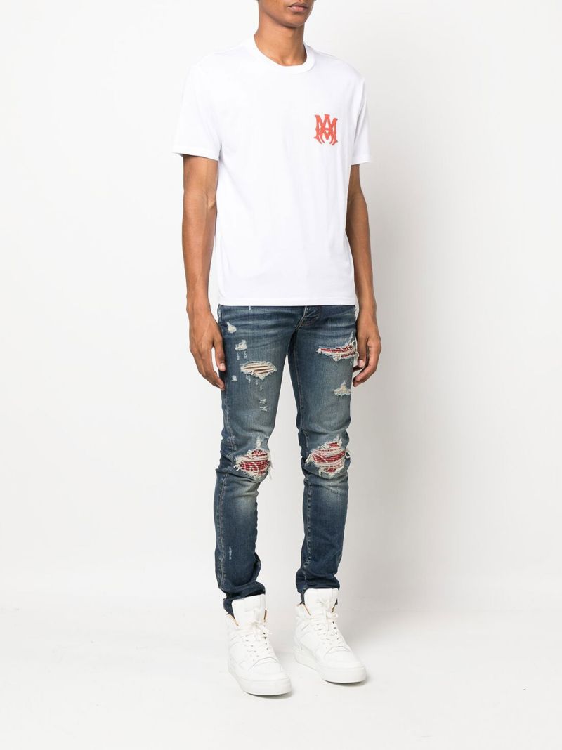 Blue Mx1 Bandana Skinny Jeans