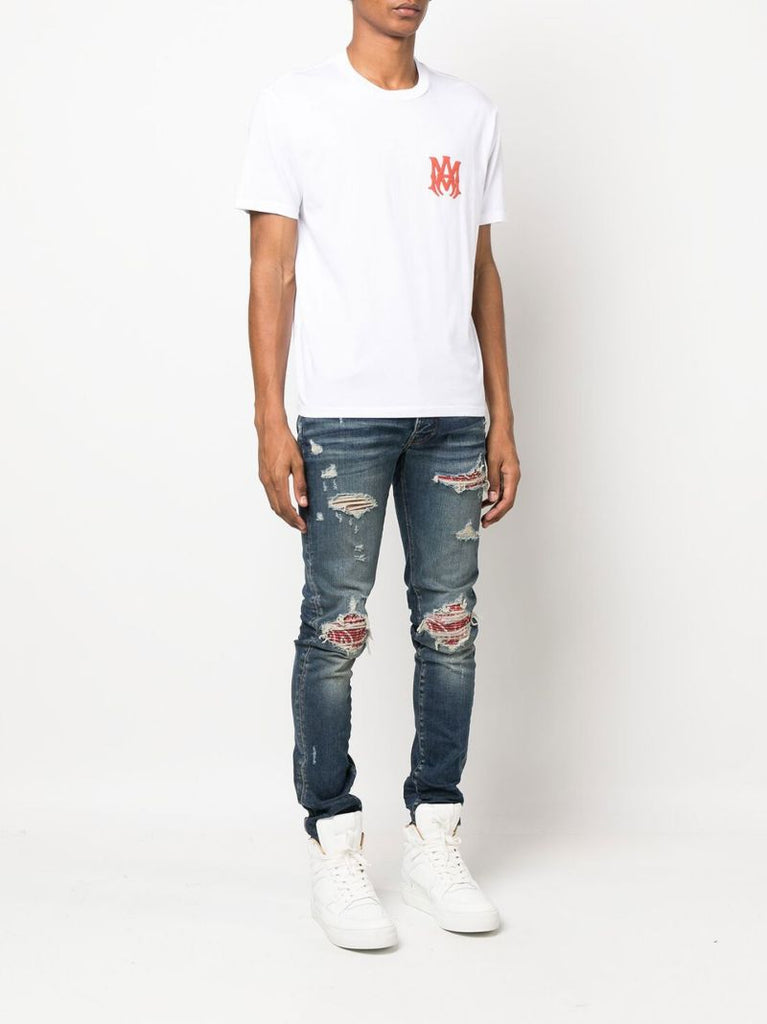 Blue Mx1 Bandana Skinny Jeans