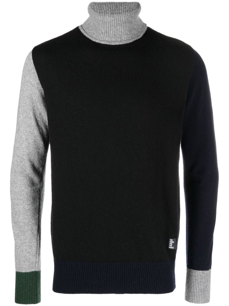 Black and Grey Ollie Wool Sweater