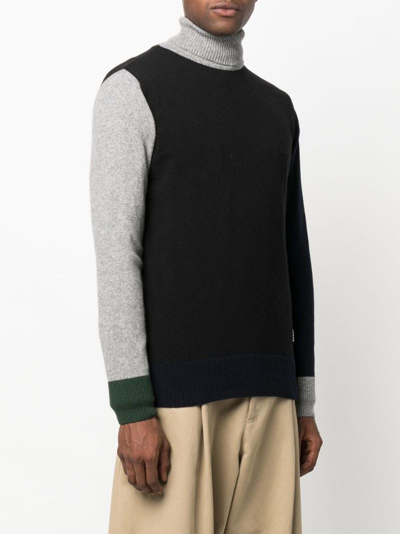 Black and Grey Ollie Wool Sweater
