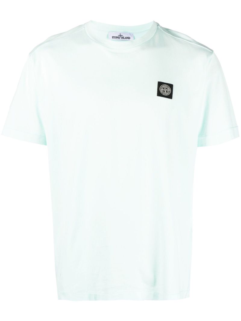 Blue Crewneck Cotton T-shirt