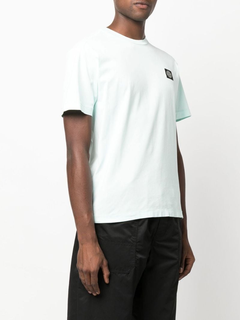 Blue Crewneck Cotton T-shirt