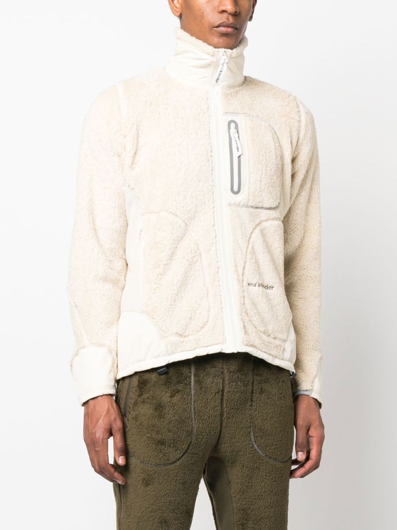 Neutral Funnel Neck Fleece Jacket