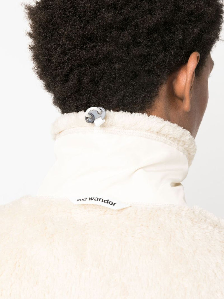 Neutral Funnel Neck Fleece Jacket