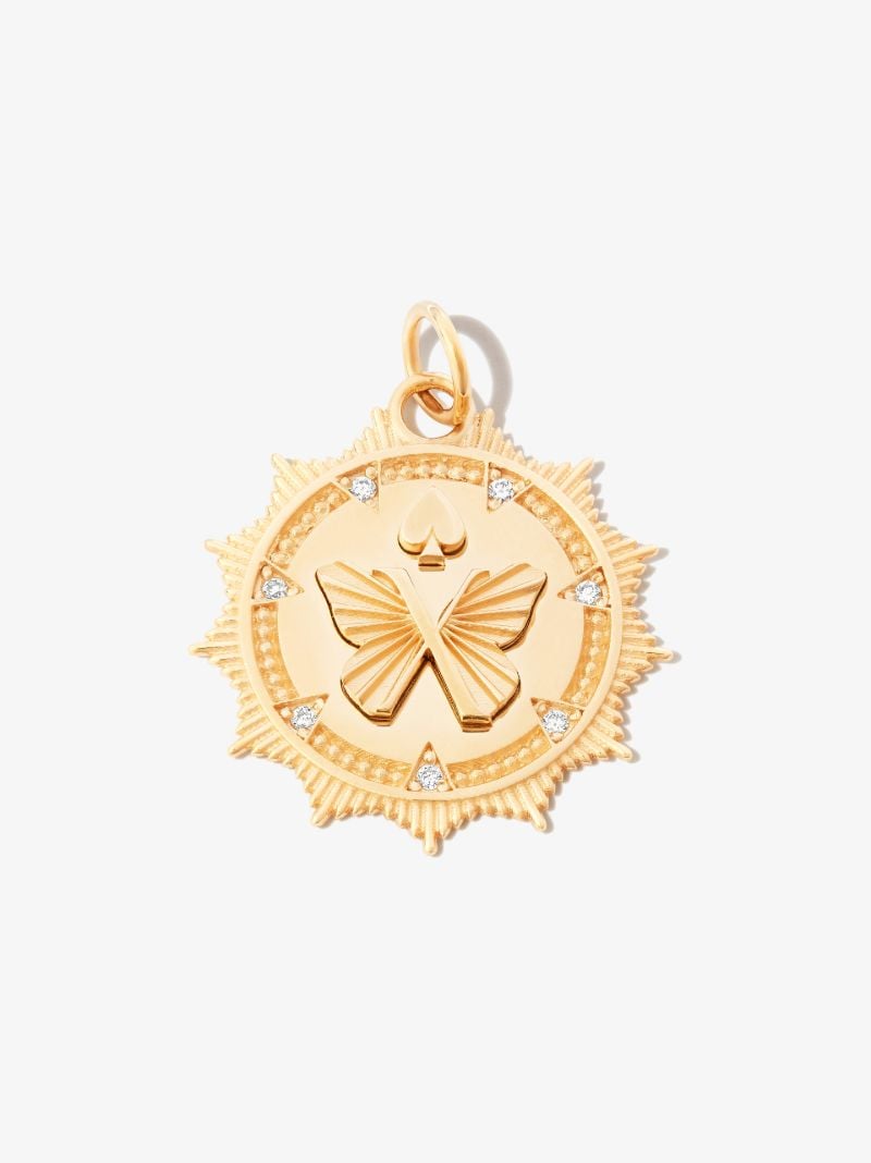 18k Yellow Gold Reverie Medium Medallion Diamond Charm