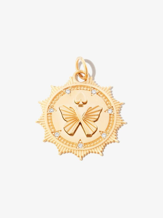 18k Yellow Gold Reverie Medium Medallion Diamond Charm