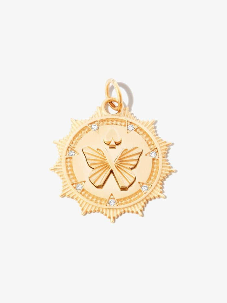 18k Yellow Gold Reverie Medium Medallion Diamond Charm