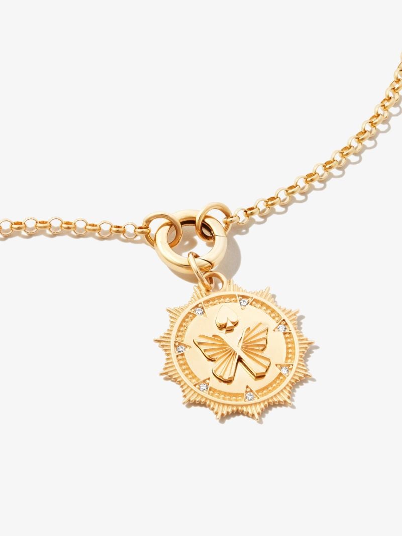 18k Yellow Gold Reverie Medium Medallion Diamond Charm