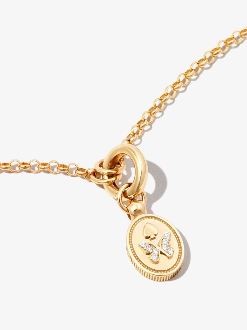 18k Yellow Gold Reverie Mini Crest Diamond Charm