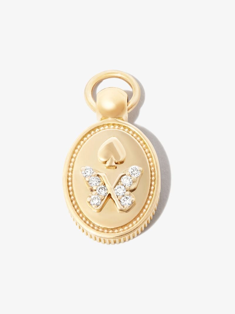 18k Yellow Gold Reverie Mini Crest Diamond Charm