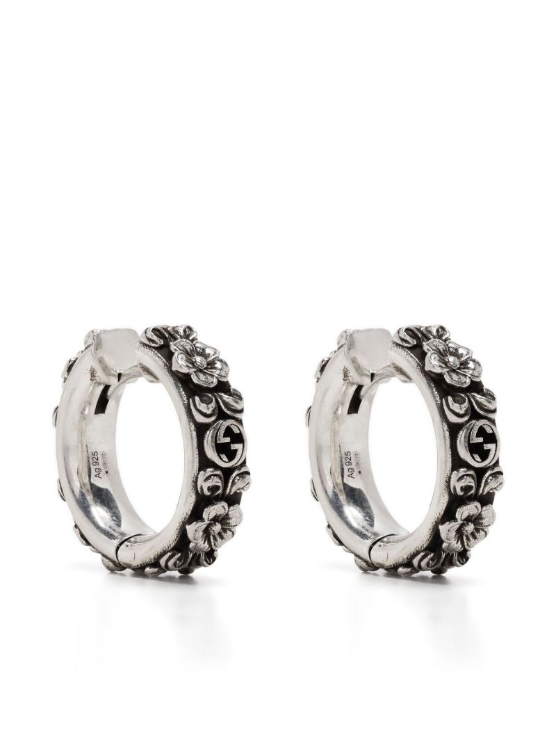 Sterling Silver Interlocking G Hoop Earrings