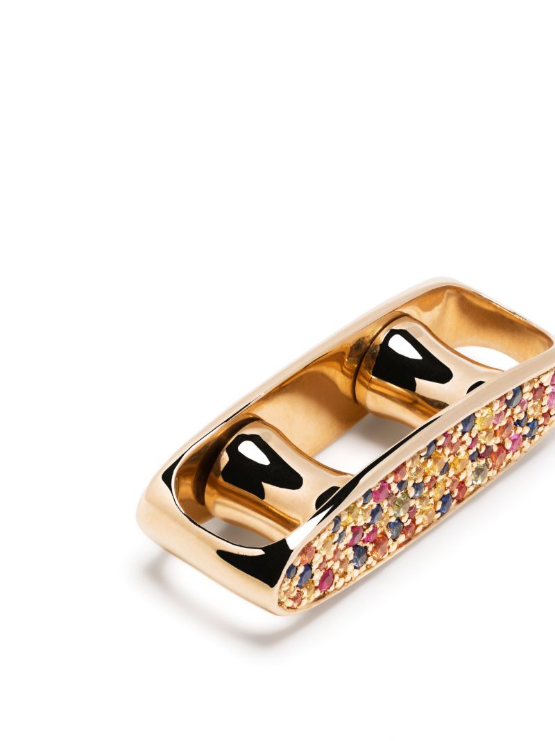 14k Yellow Gold the Tandem Sapphire Pulley