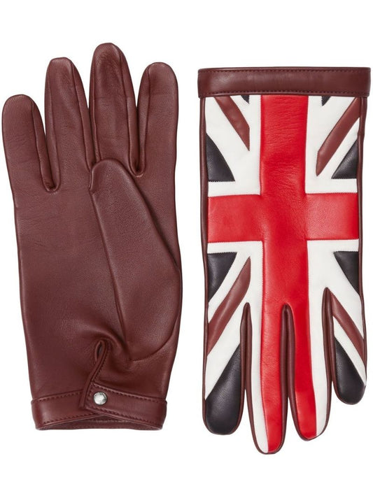 Red Union Jack Panelled Gloves
