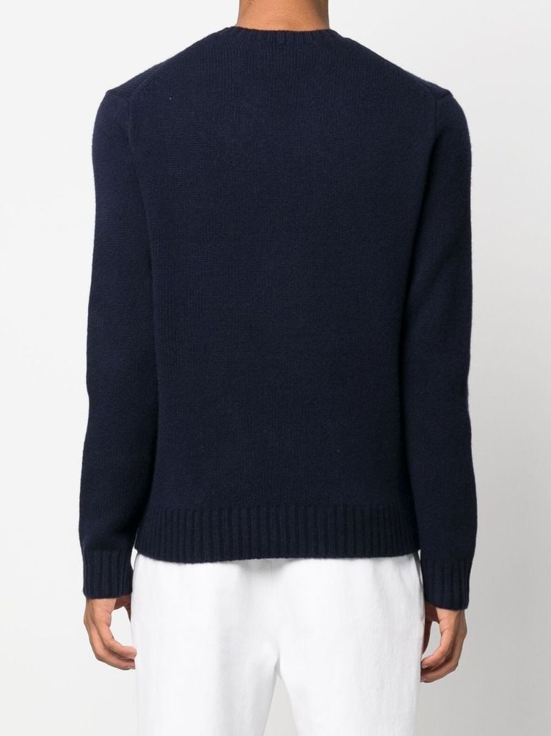 Navy Polo Bear Wool Sweater