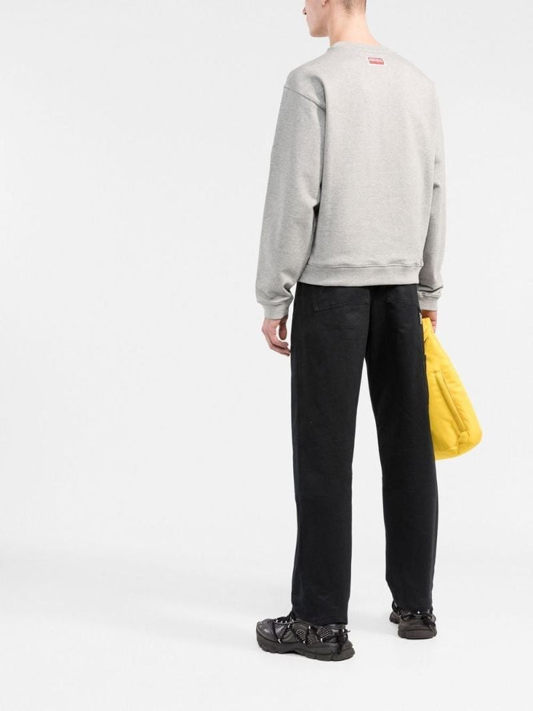 Grey Boke Flower Print Sweatshirt