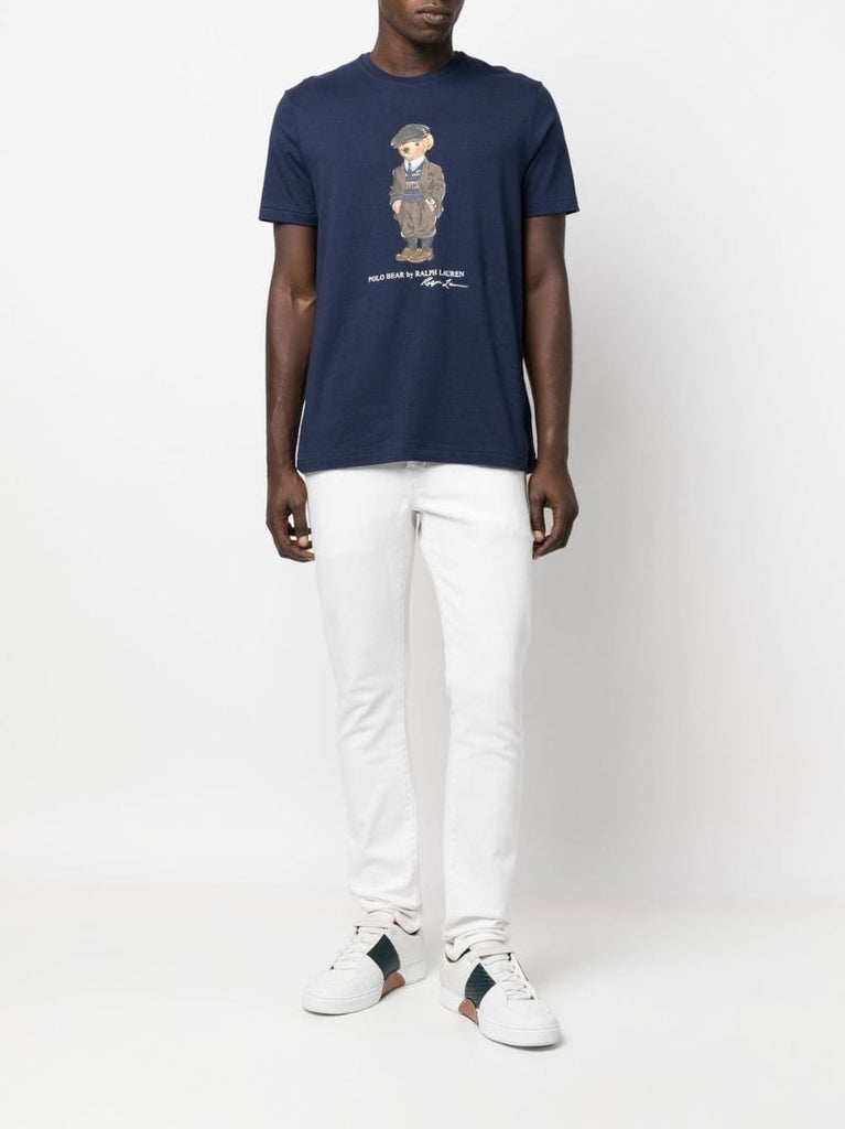 Blue Polo Bear Cotton T-shirt