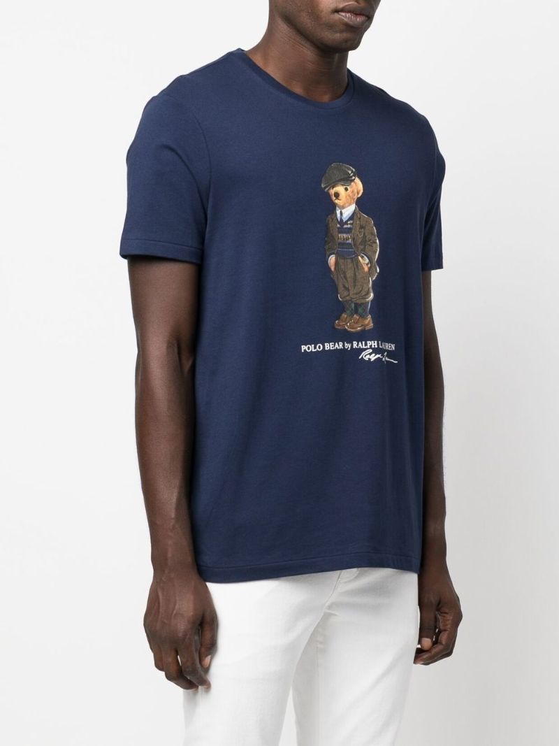 Blue Polo Bear Cotton T-shirt