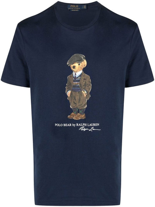 Blue Polo Bear Cotton T-shirt