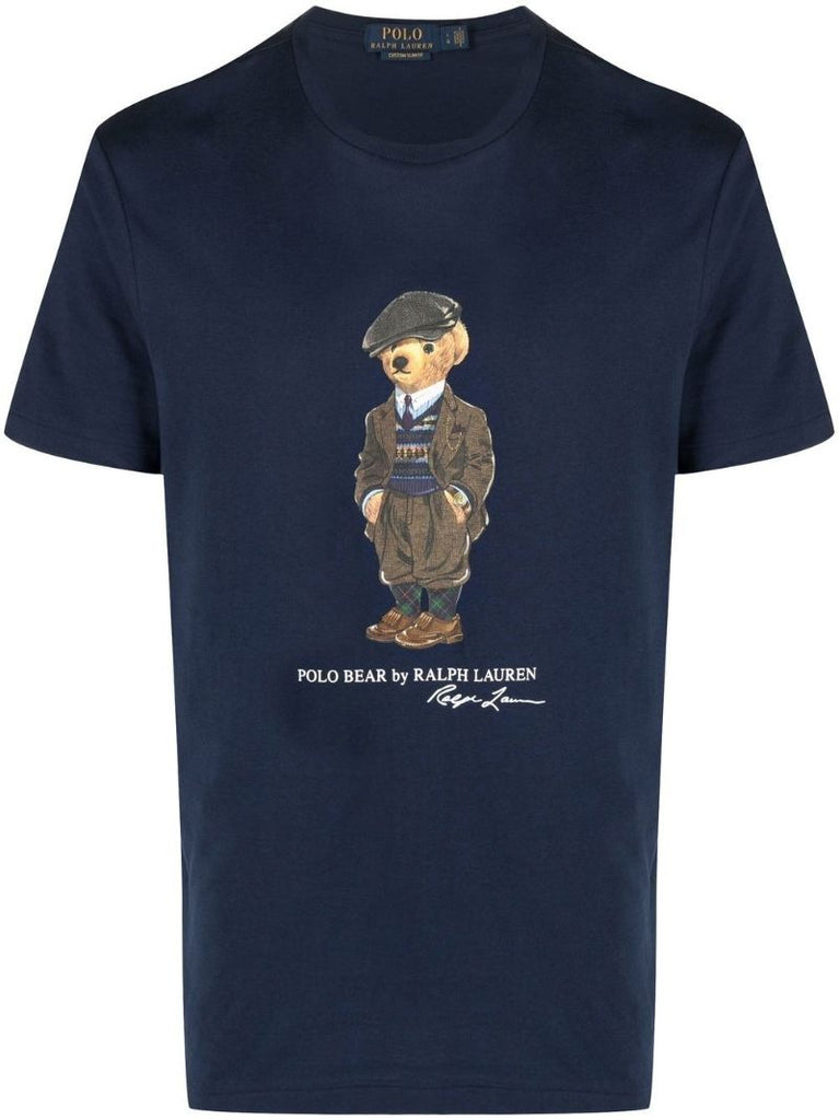 Blue Polo Bear Cotton T-shirt