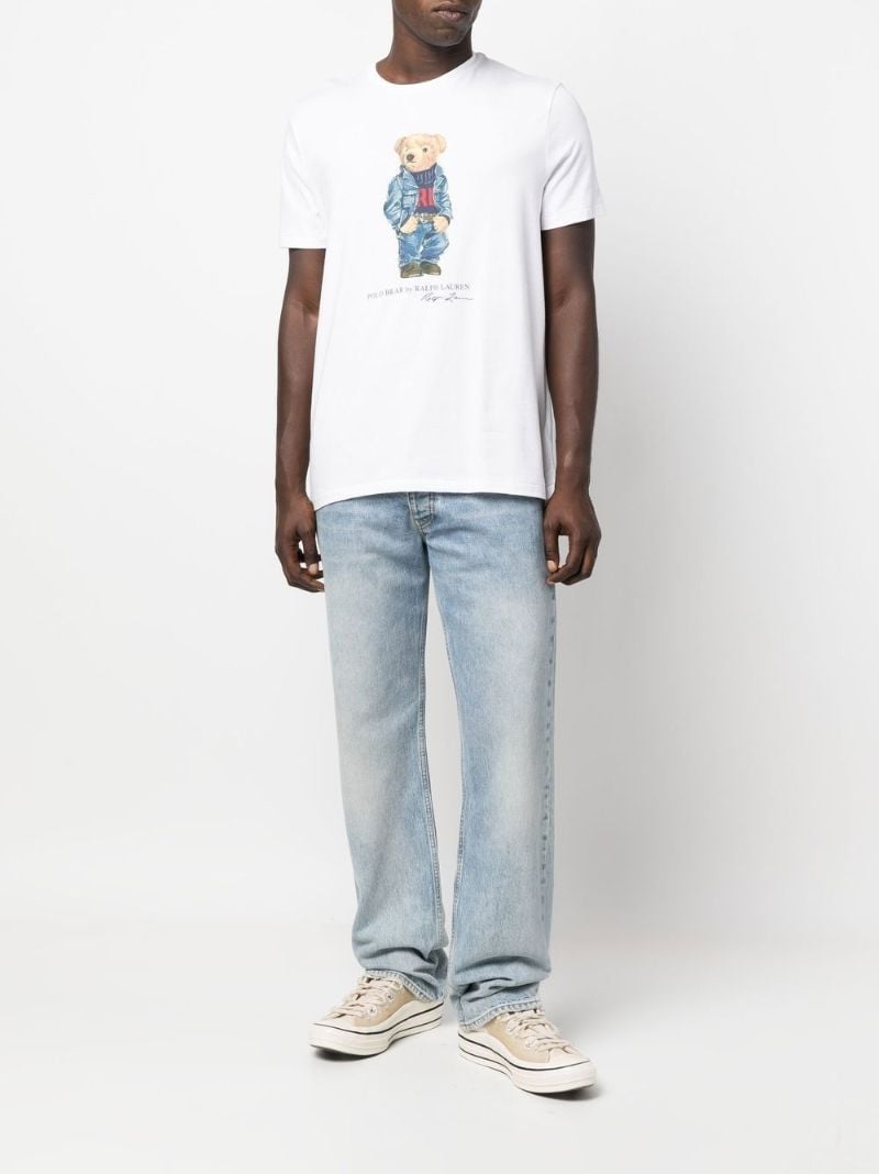 White Polo Bear Cotton T-shirt