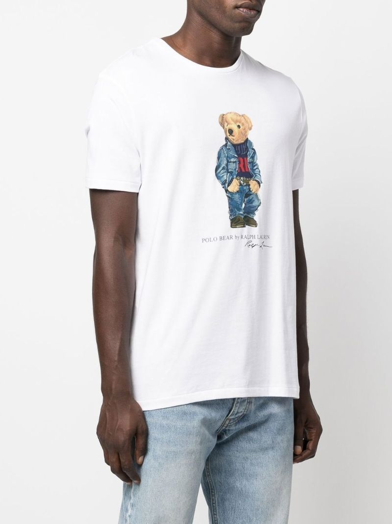 White Polo Bear Cotton T-shirt