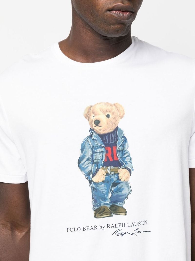 White Polo Bear Cotton T-shirt