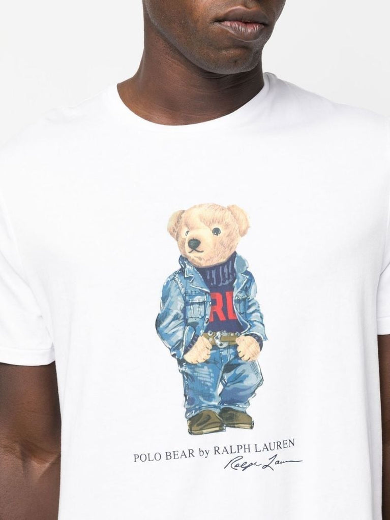 White Polo Bear Cotton T-shirt