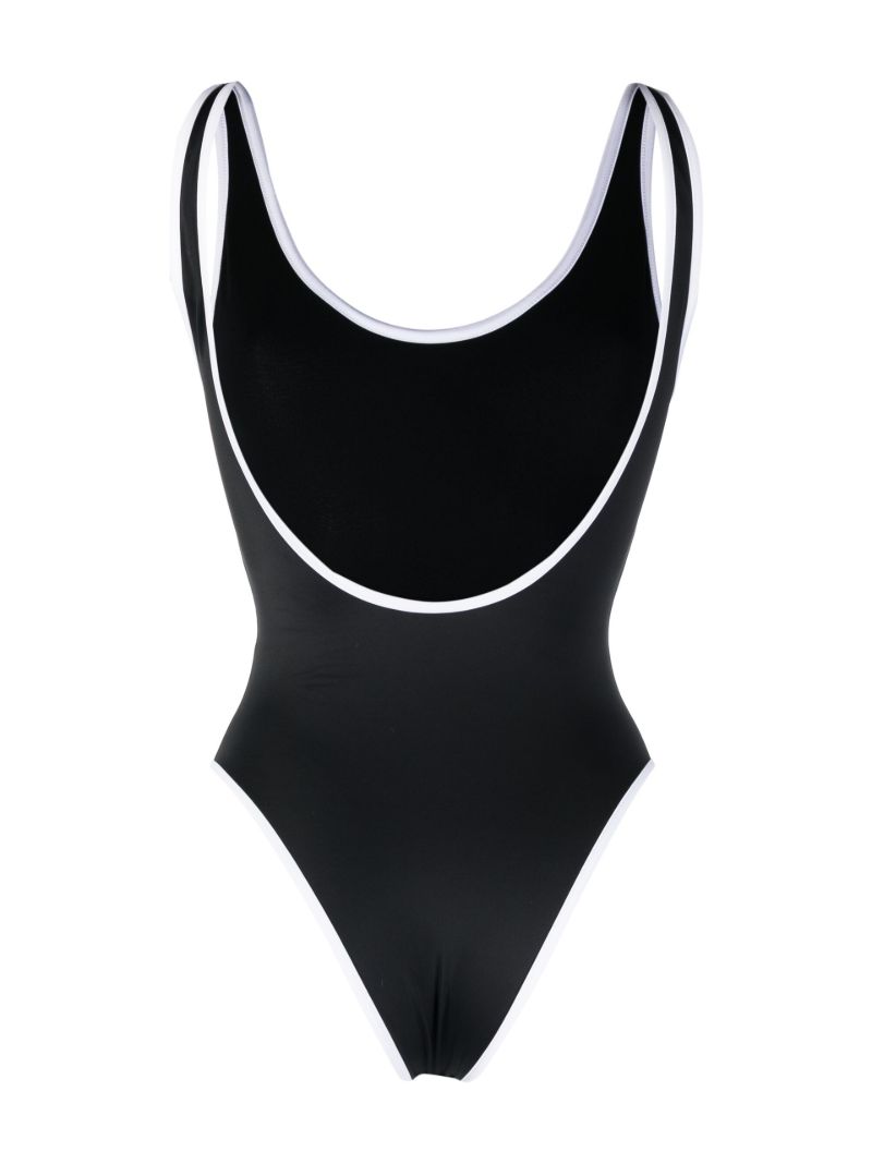 Black Logo Embossed Swimsuit