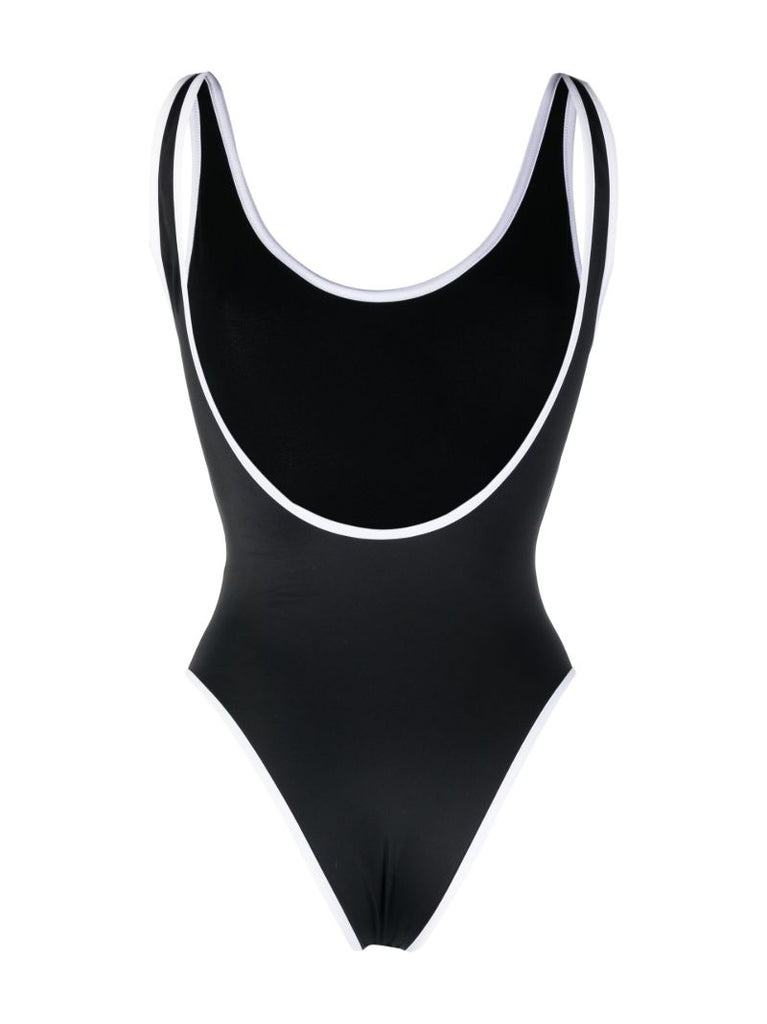 Black Logo Embossed Swimsuit