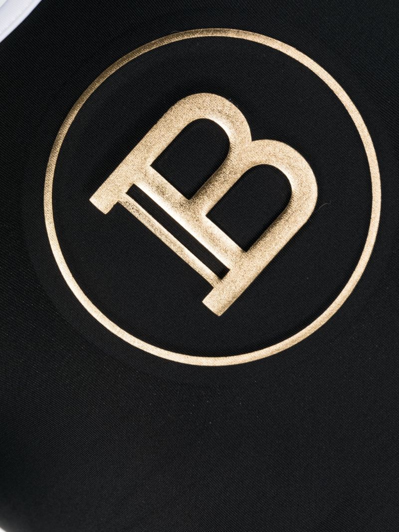 Black Logo Embossed Swimsuit