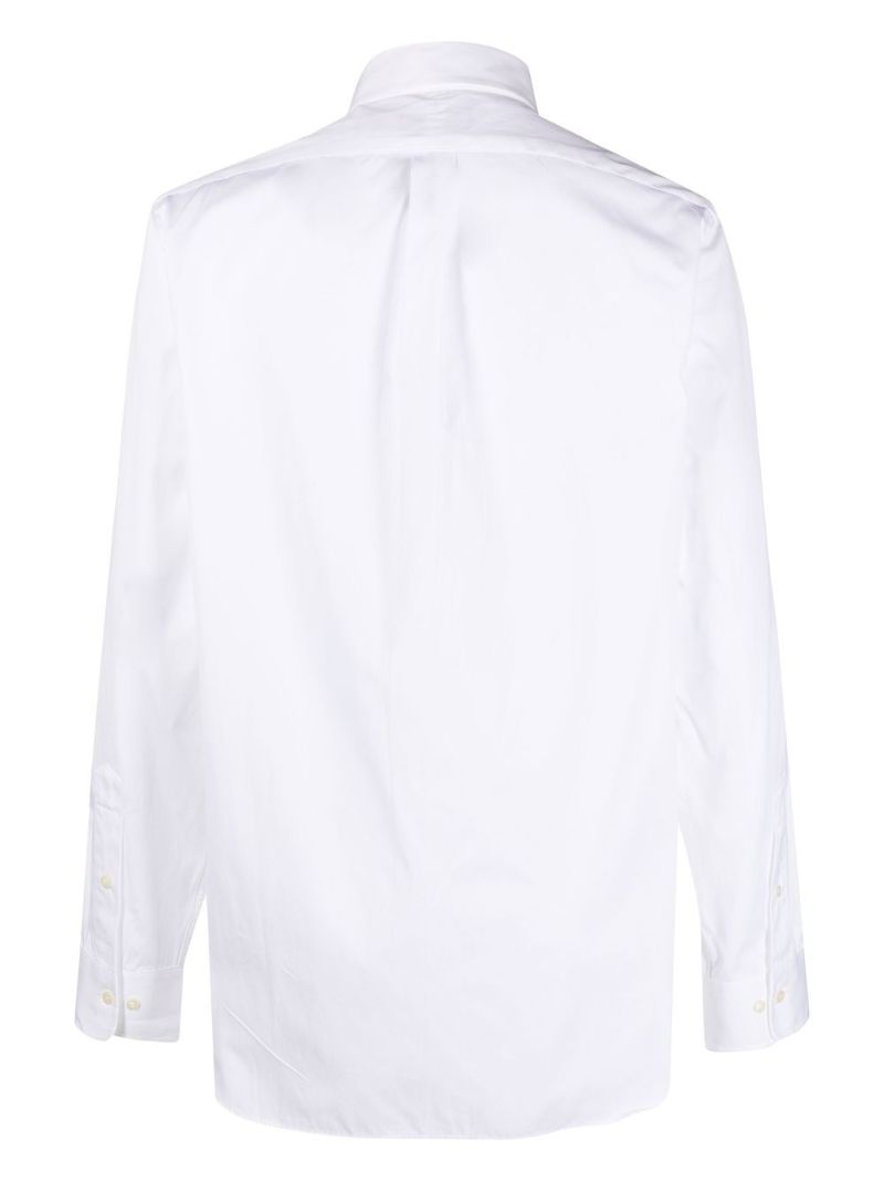 White Polo Bear Embroidered Shirt