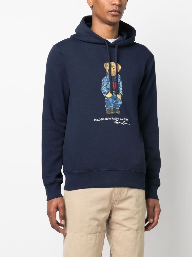 Blue Polo Bear Hoodie