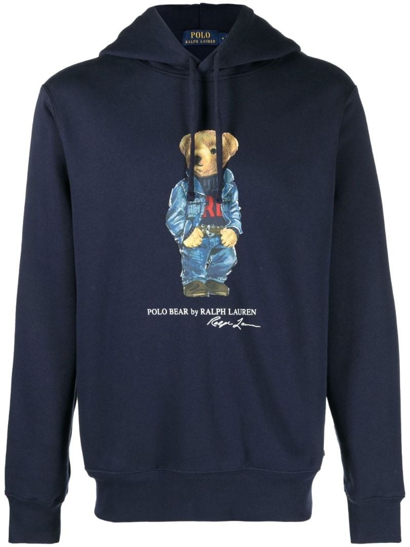 Blue Polo Bear Hoodie