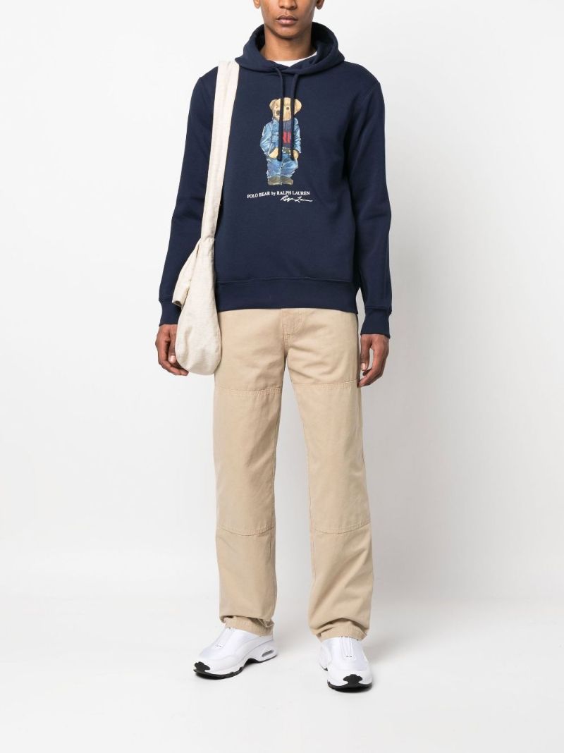 Blue Polo Bear Hoodie