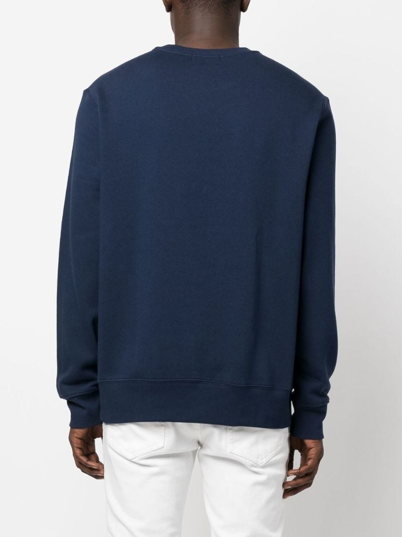 Navy Polo Bear Printed Sweatshirt