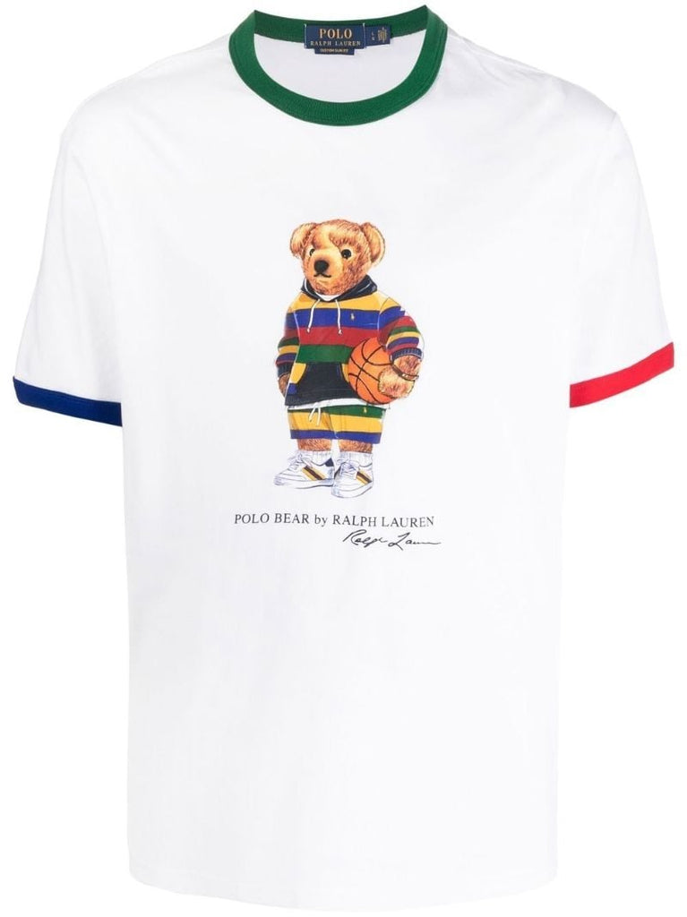 White Polo Bear Cotton T-shirt