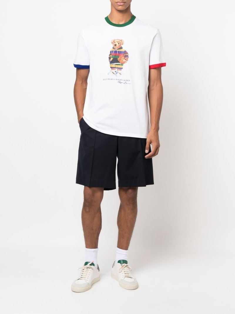 White Polo Bear Cotton T-shirt
