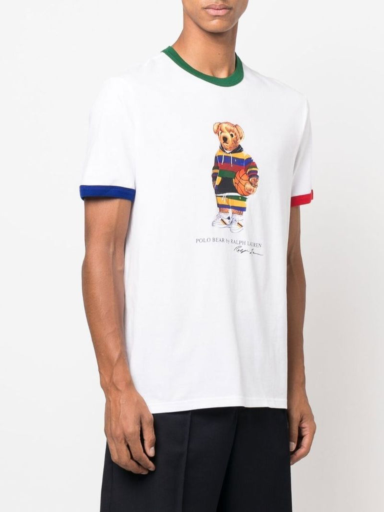 White Polo Bear Cotton T-shirt