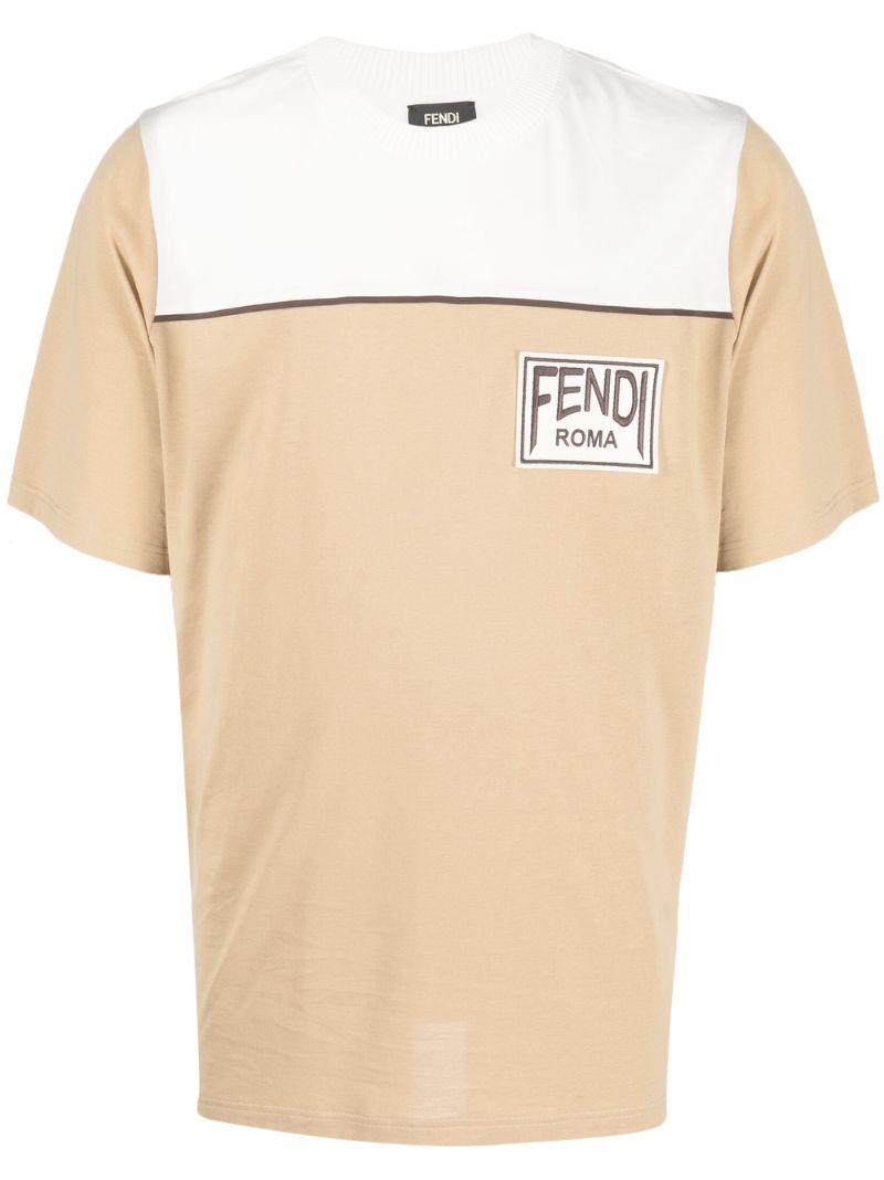 Neutral Two-tone Logo Patch T-shirt