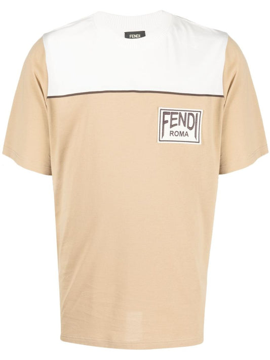 Neutral Two-tone Logo Patch T-shirt