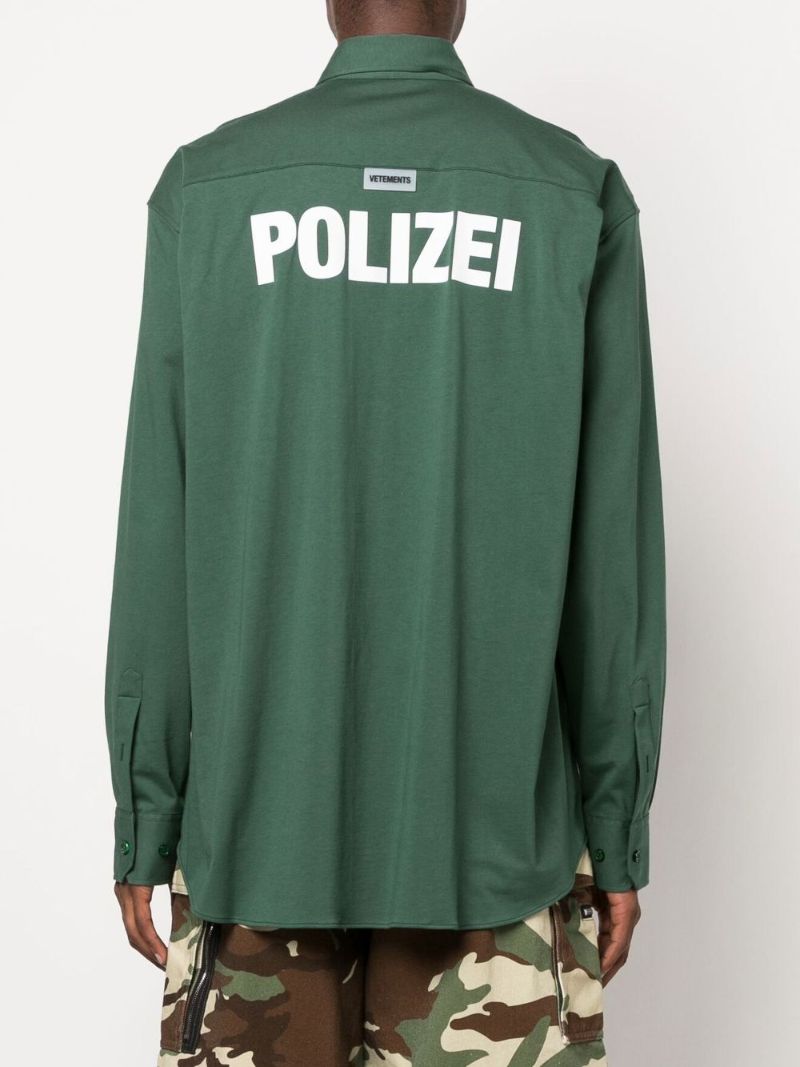 Green Polizei Logo Shirt