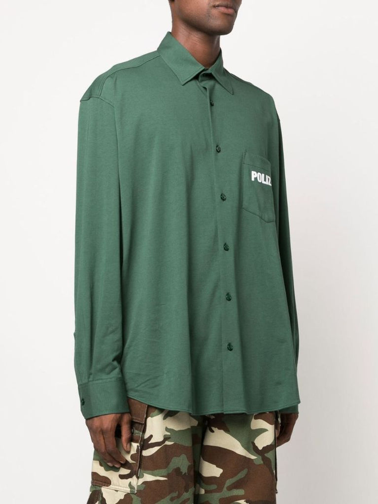 Green Polizei Logo Shirt