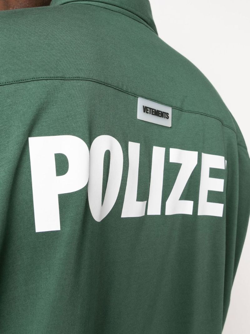 Green Polizei Logo Shirt