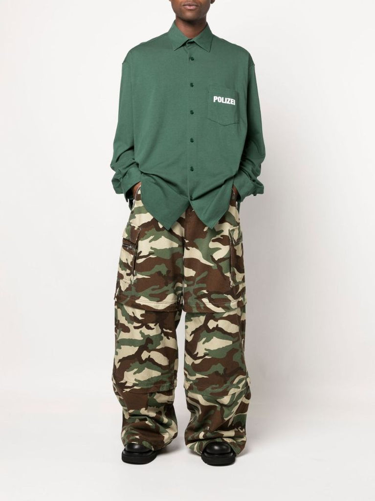 Green Polizei Logo Shirt