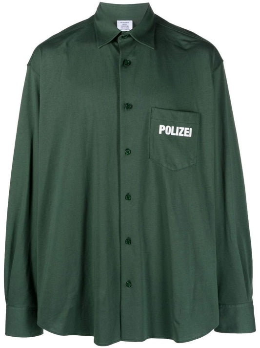 Green Polizei Logo Shirt