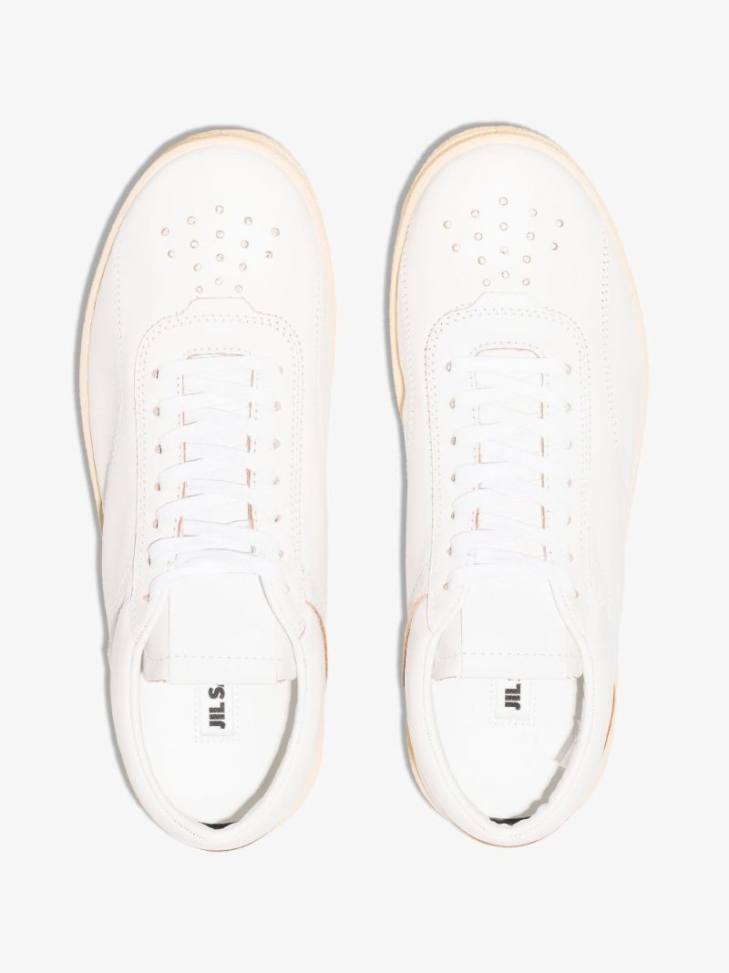 White Low Top Leather Sneakers